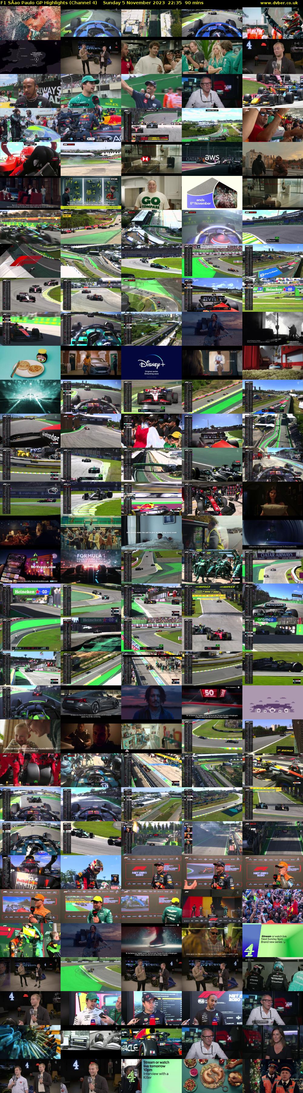F1 SÄao Paulo GP Highlights (Channel 4) Sunday 5 November 2023 22:35 - 00:05