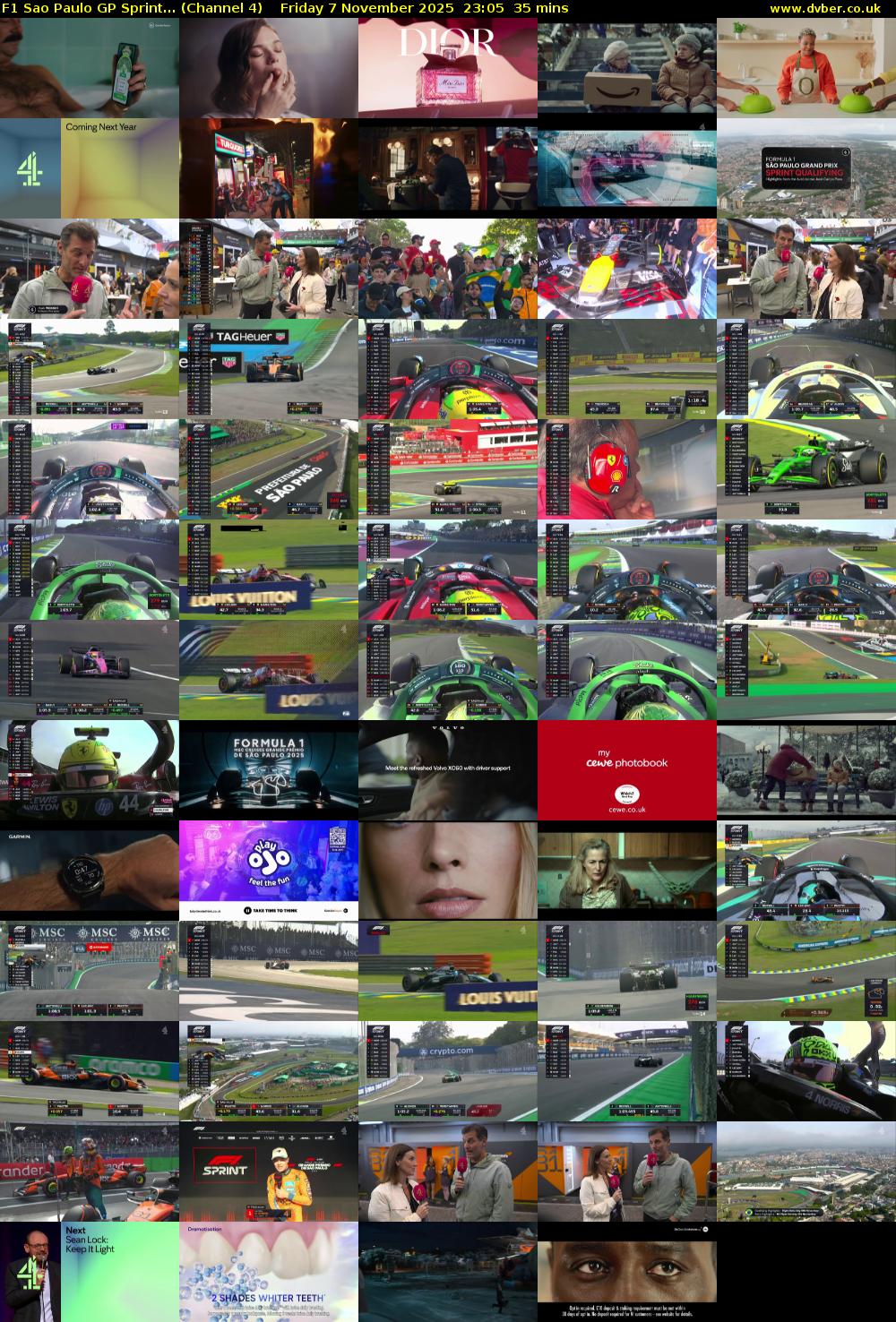 F1 Sao Paulo GP Sprint... (Channel 4) Friday 7 November 2025 23:05 - 23:40