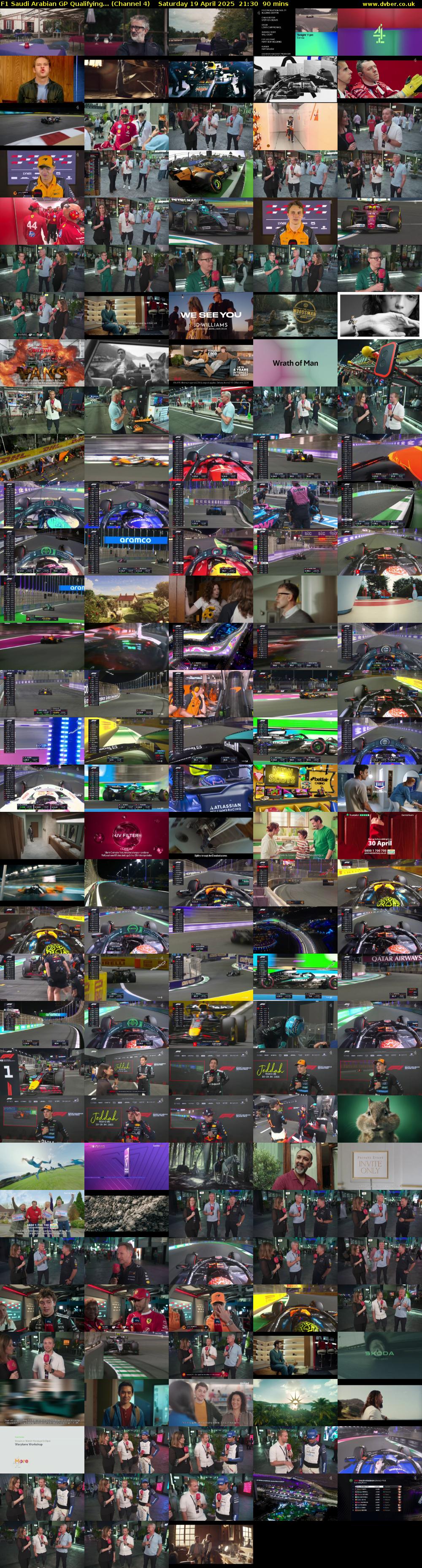 F1 Saudi Arabian GP Qualifying... (Channel 4) Saturday 19 April 2025 21:30 - 23:00
