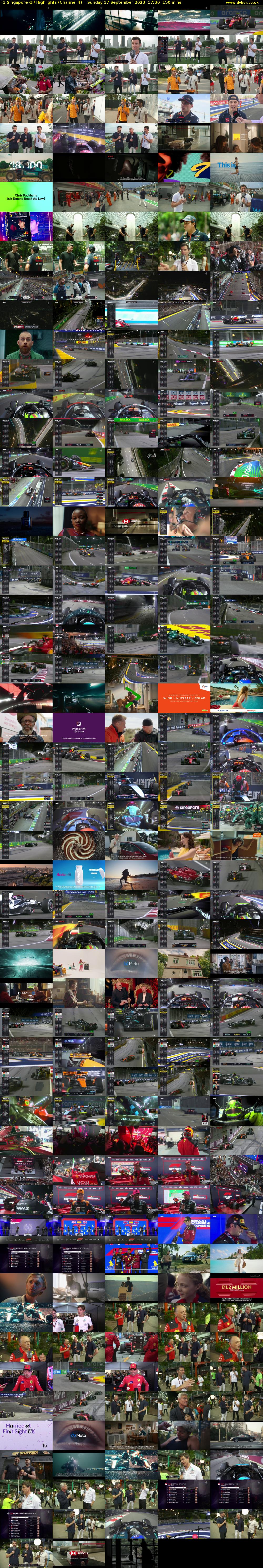 F1 Singapore GP Highlights (Channel 4) Sunday 17 September 2023 17:30 - 20:00