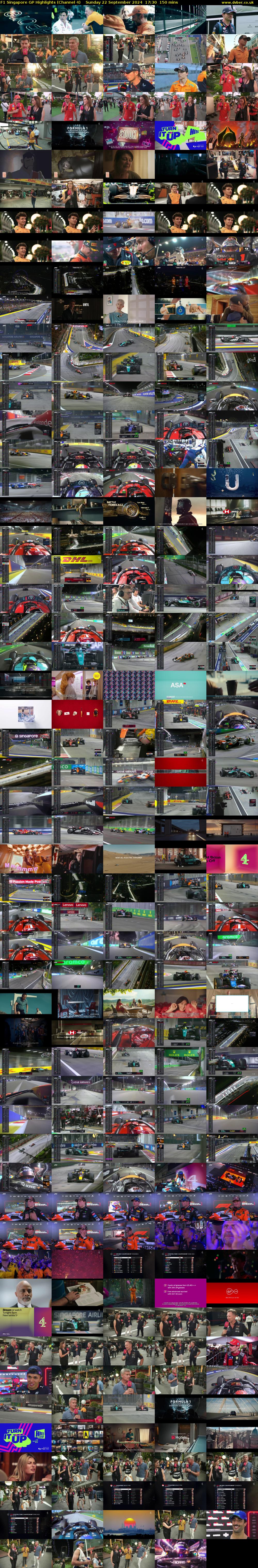 F1 Singapore GP Highlights (Channel 4) Sunday 22 September 2024 17:30 - 20:00