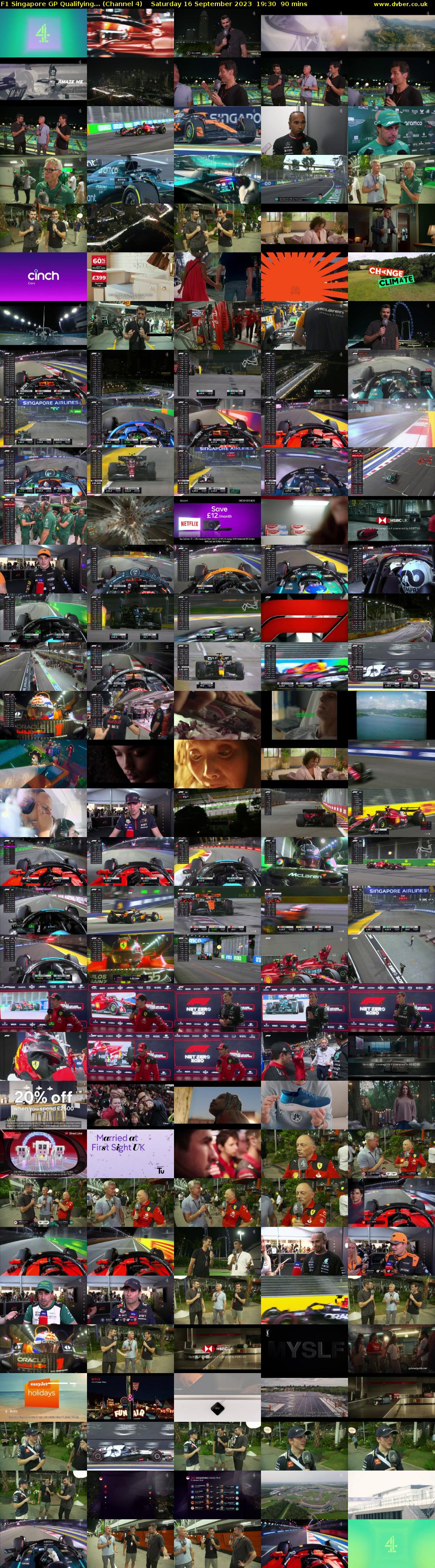 F1 Singapore GP Qualifying... (Channel 4) Saturday 16 September 2023 19:30 - 21:00