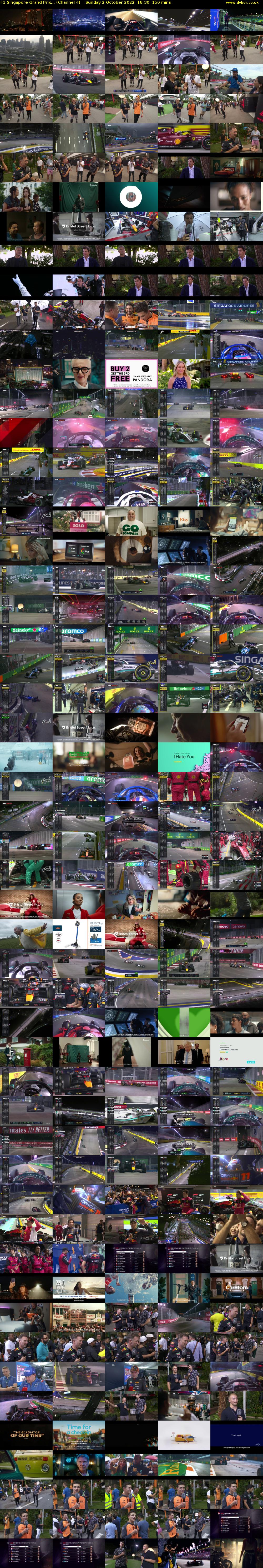 F1 Singapore Grand Prix... (Channel 4) Sunday 2 October 2022 18:30 - 21:00