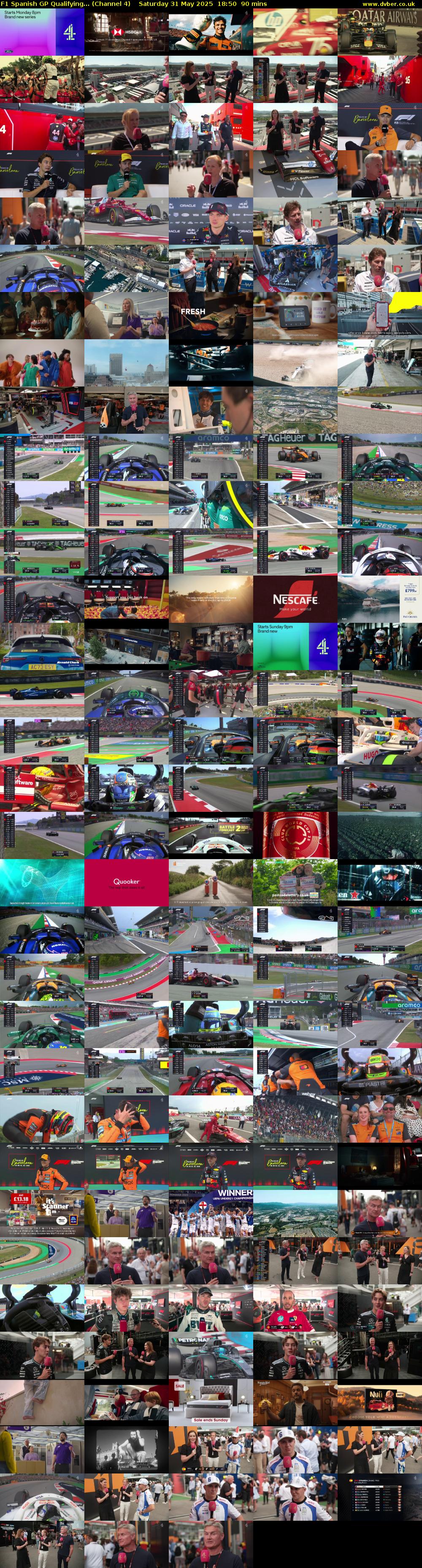 F1 Spanish GP Qualifying... (Channel 4) Saturday 31 May 2025 18:50 - 20:20