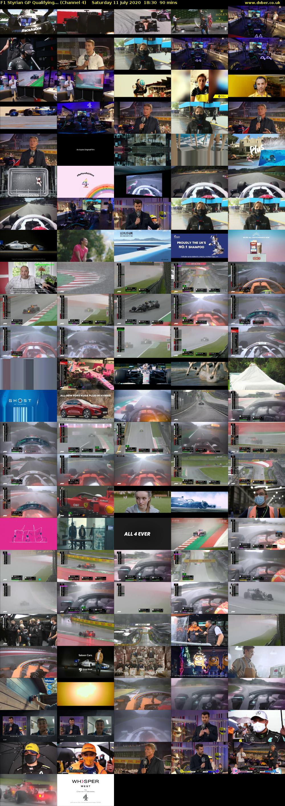 F1 Styrian GP Qualifying... (Channel 4) Saturday 11 July 2020 18:30 - 20:00