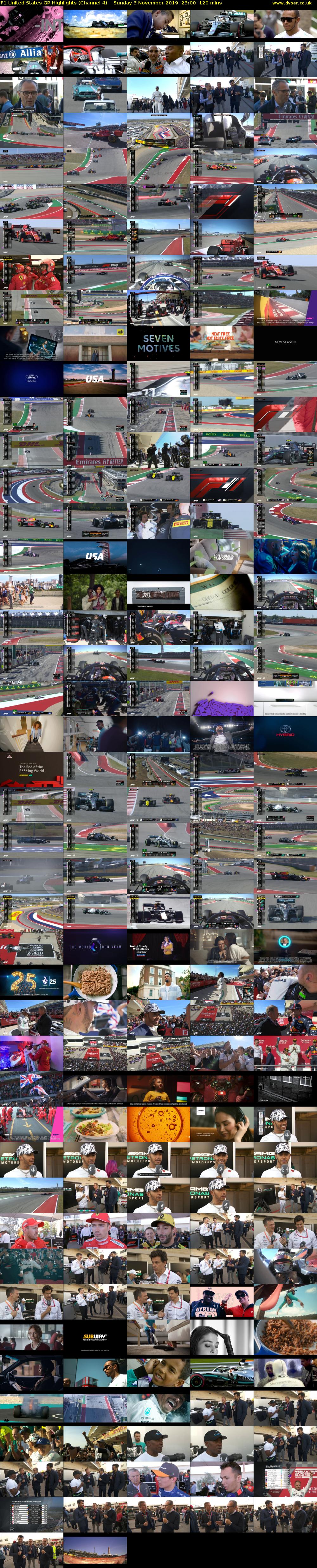 F1 United States GP Highlights (Channel 4) Sunday 3 November 2019 23:00 - 01:00