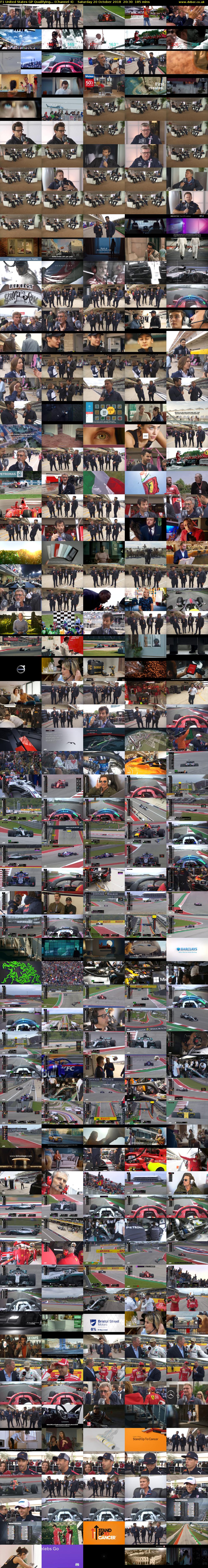 F1 United States GP Qualifying... (Channel 4) Saturday 20 October 2018 20:30 - 23:35
