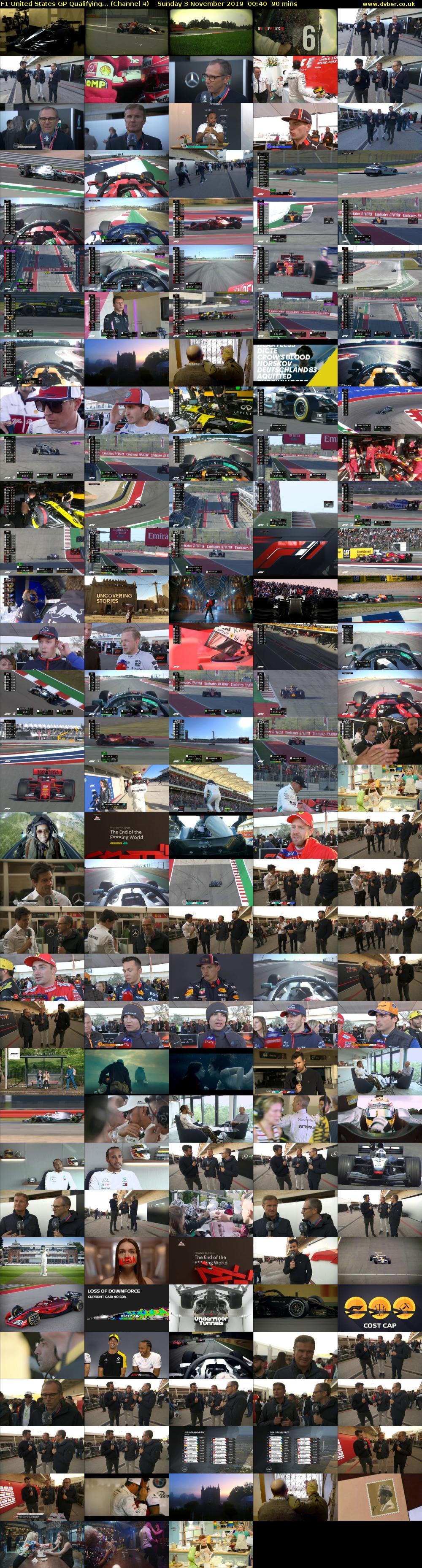 F1 United States GP Qualifying... (Channel 4) Sunday 3 November 2019 00:40 - 02:10