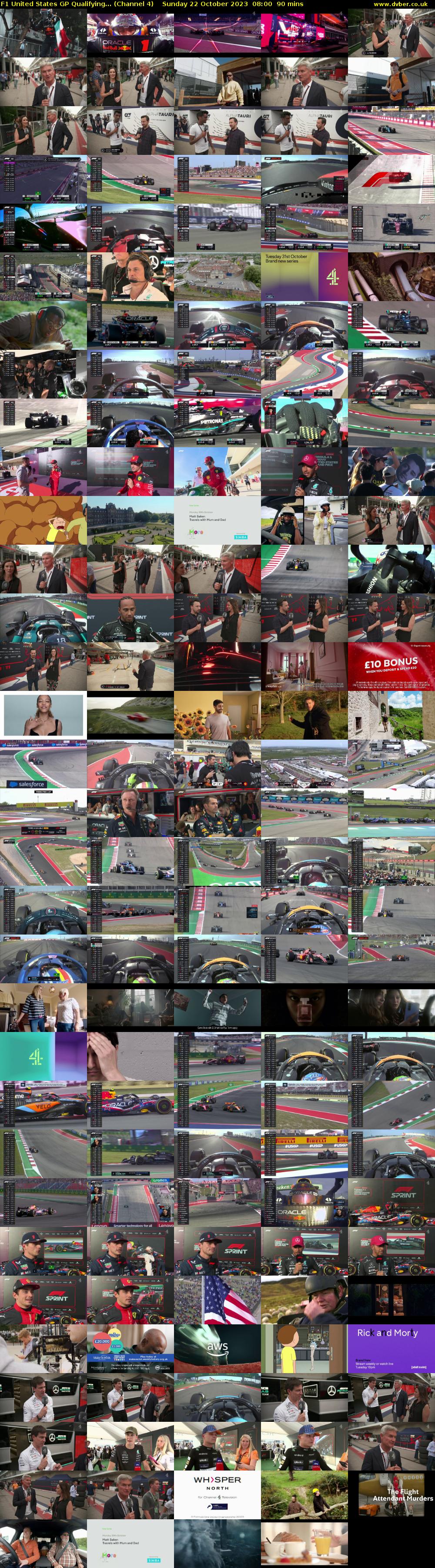 F1 United States GP Qualifying... (Channel 4) Sunday 22 October 2023 08:00 - 09:30