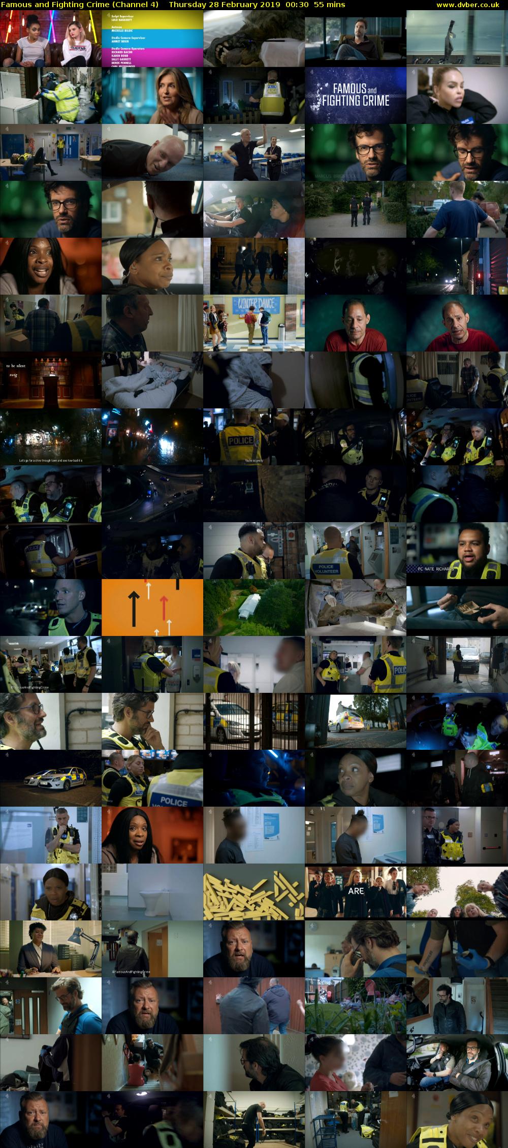 Famous and Fighting Crime (Channel 4) Thursday 28 February 2019 00:30 - 01:25