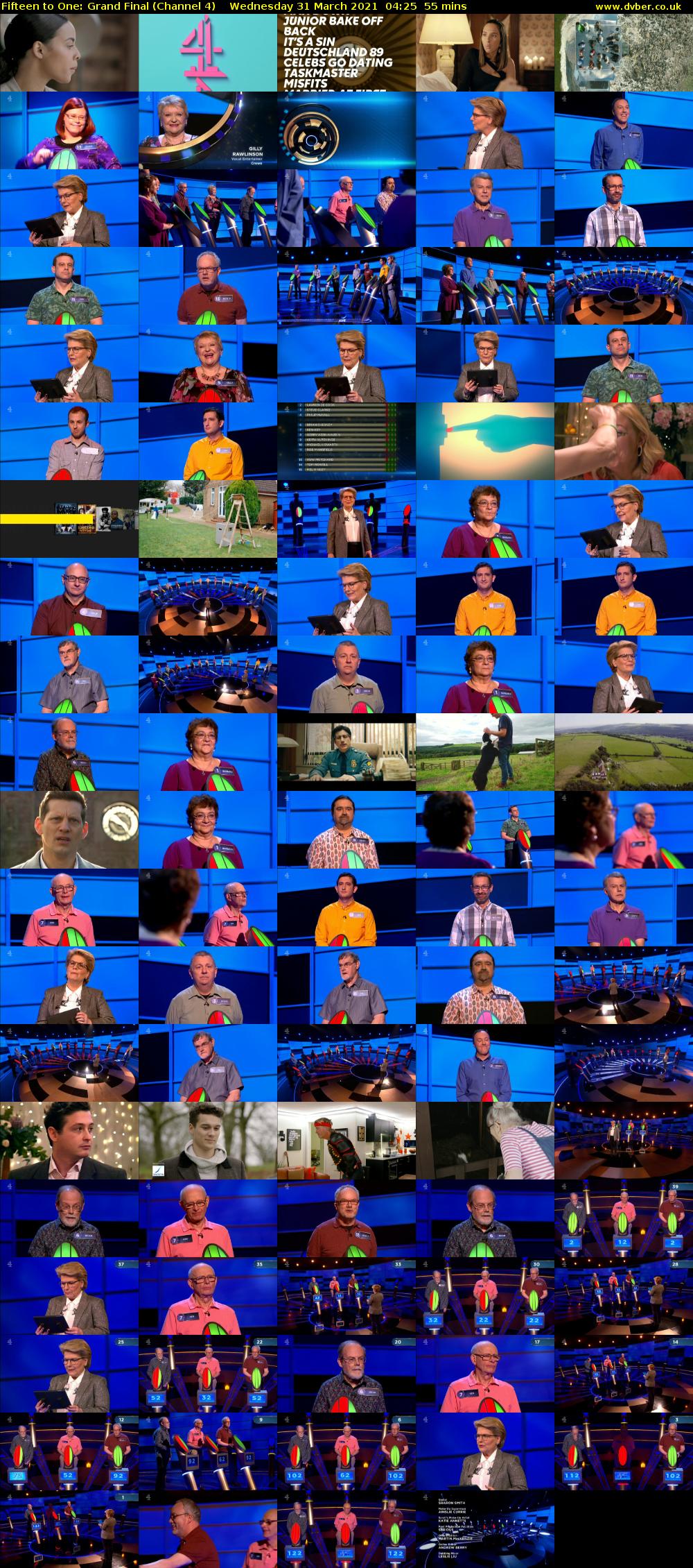 Fifteen to One: Grand Final (Channel 4) Wednesday 31 March 2021 04:25 - 05:20