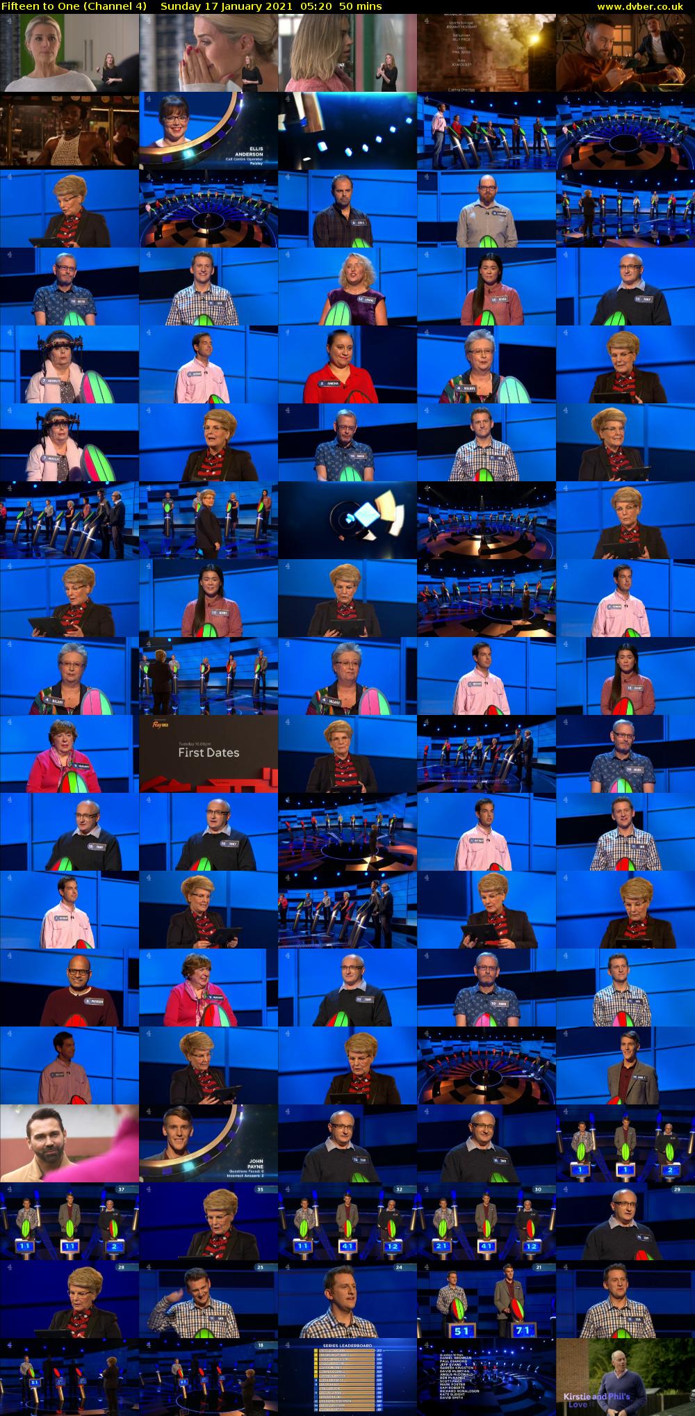 Fifteen to One (Channel 4) Sunday 17 January 2021 05:20 - 06:10