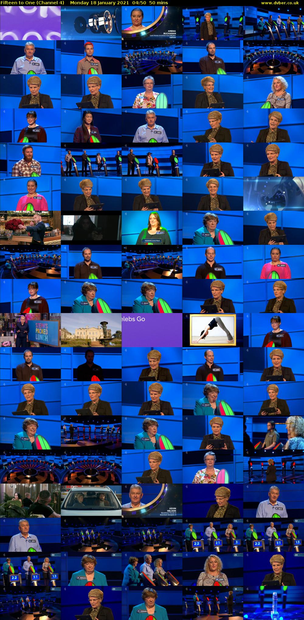 Fifteen to One (Channel 4) Monday 18 January 2021 04:50 - 05:40