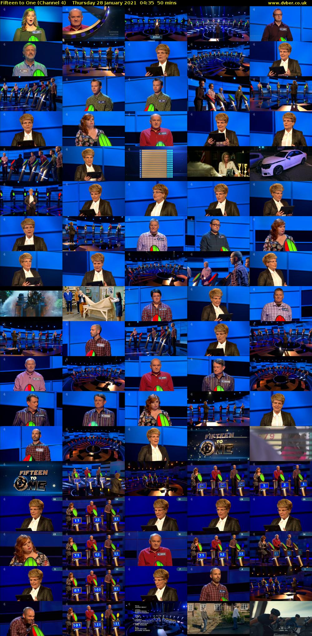 Fifteen to One (Channel 4) Thursday 28 January 2021 04:35 - 05:25