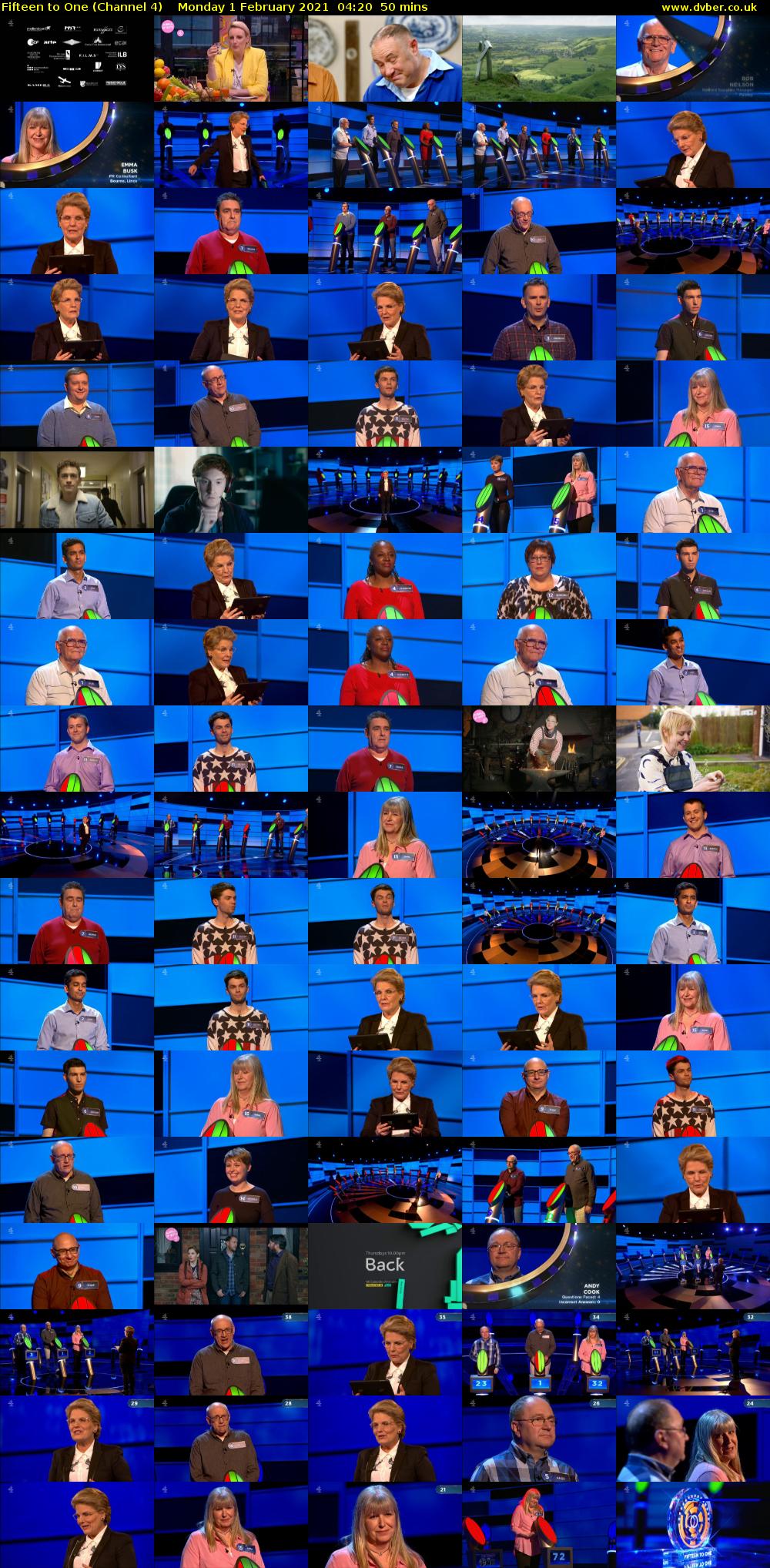 Fifteen to One (Channel 4) Monday 1 February 2021 04:20 - 05:10