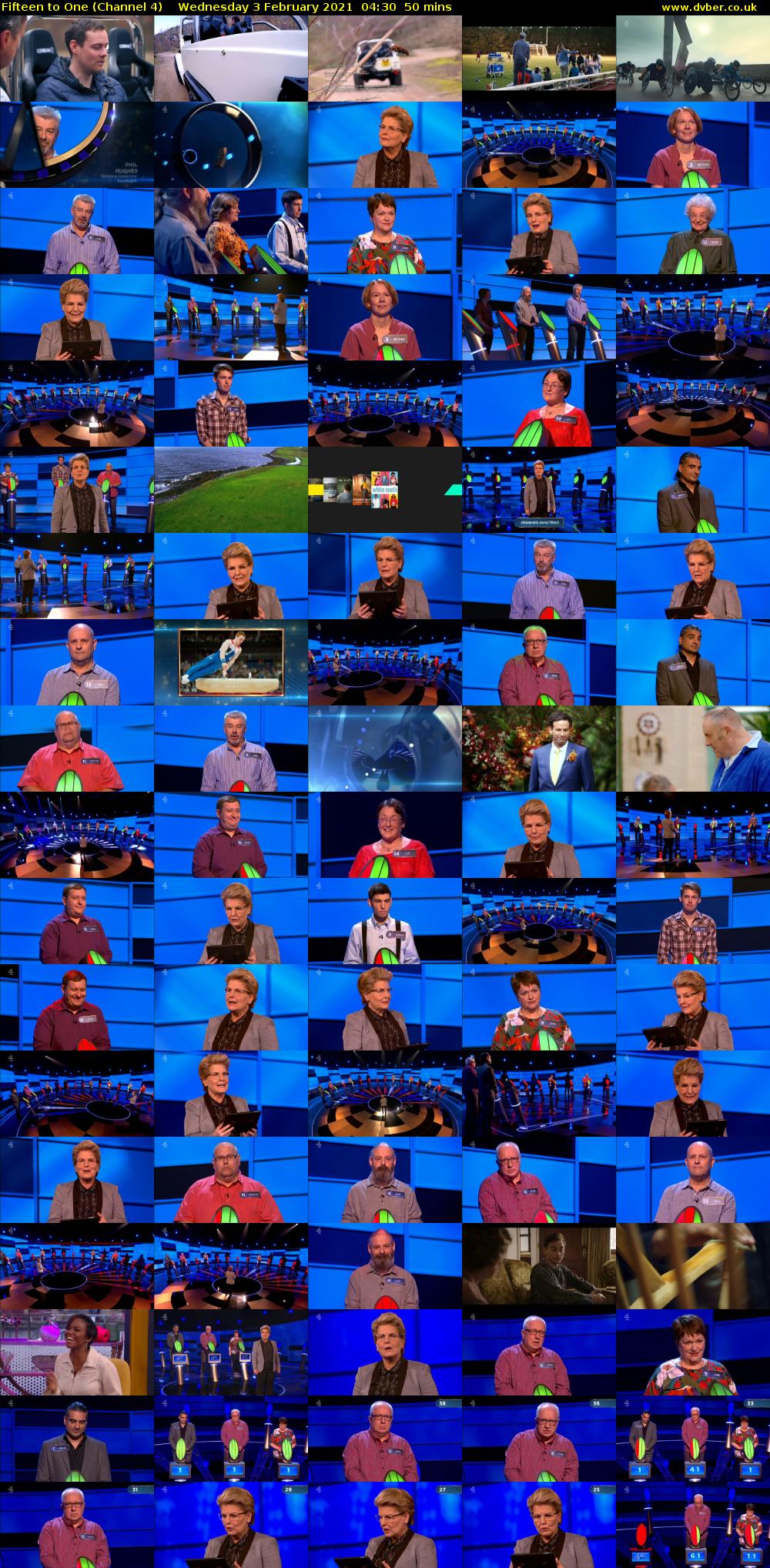 Fifteen to One (Channel 4) Wednesday 3 February 2021 04:30 - 05:20