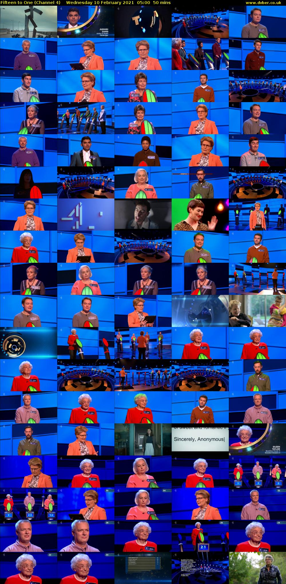Fifteen to One (Channel 4) Wednesday 10 February 2021 05:00 - 05:50