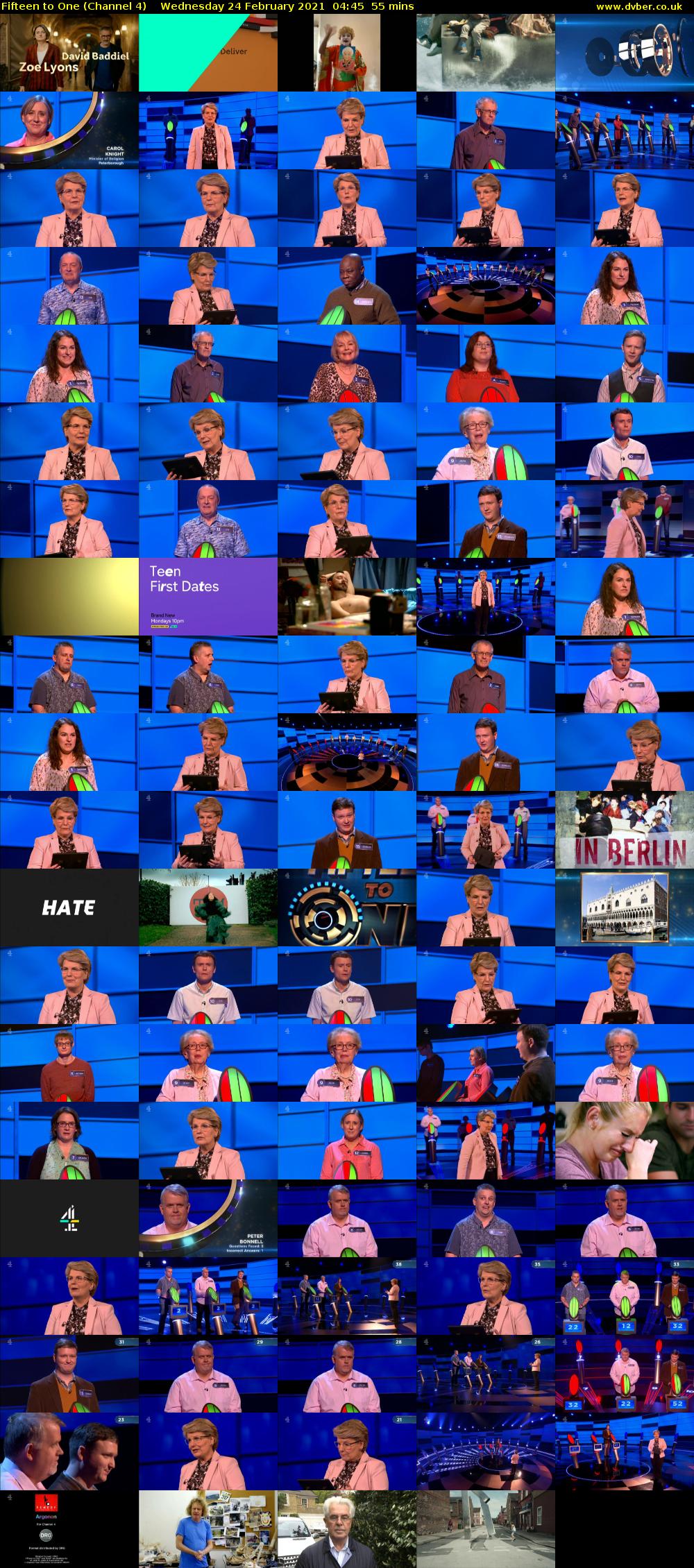 Fifteen to One (Channel 4) Wednesday 24 February 2021 04:45 - 05:40
