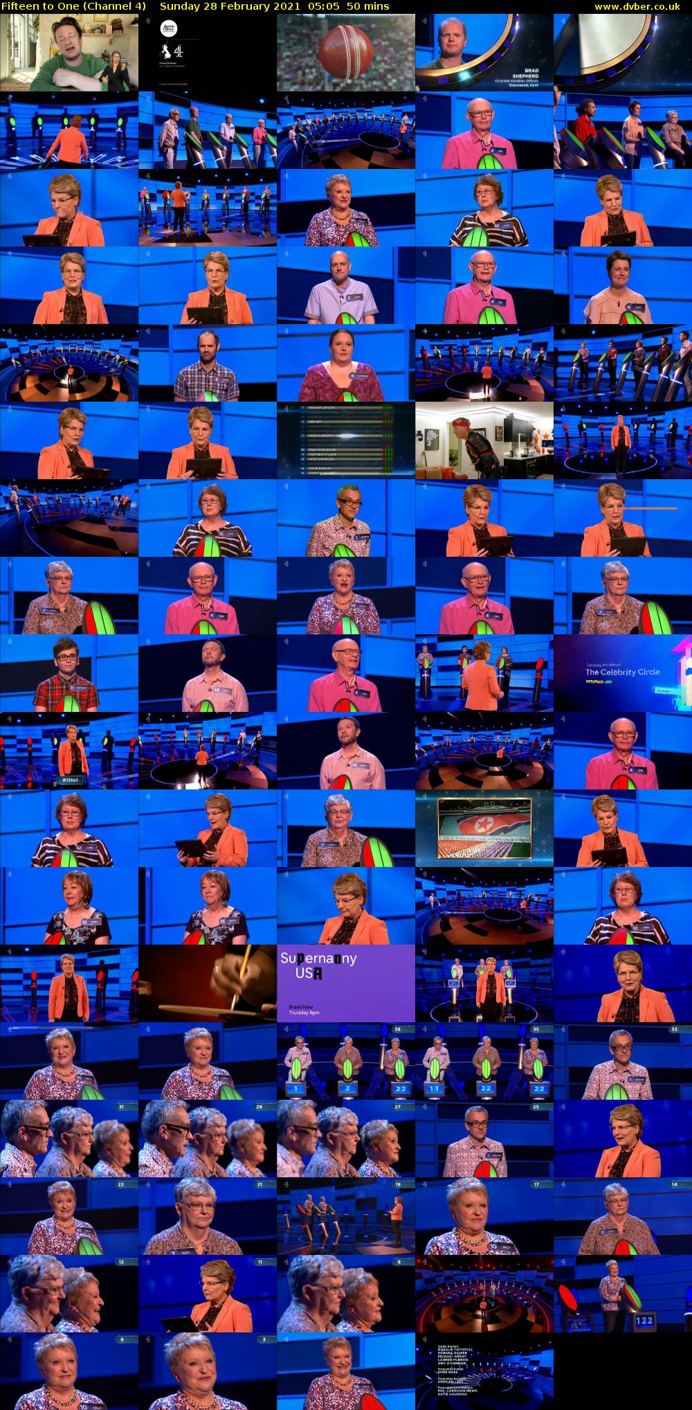 Fifteen to One (Channel 4) Sunday 28 February 2021 05:05 - 05:55