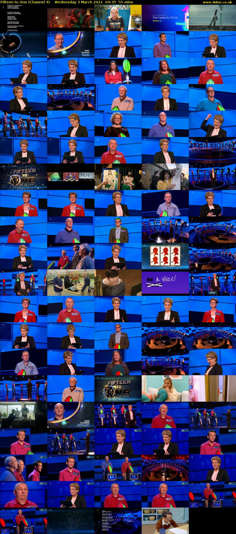 Fifteen to One (Channel 4) Wednesday 3 March 2021 04:35 - 05:30