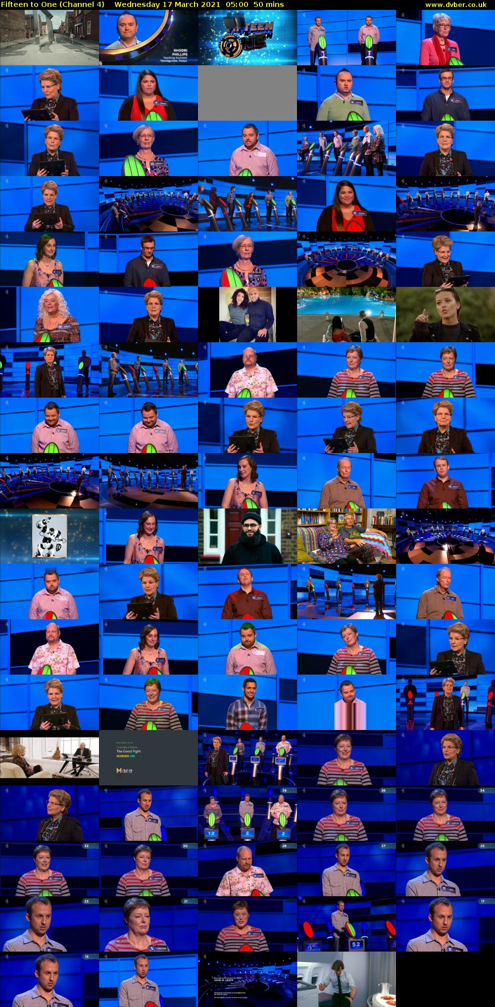 Fifteen to One (Channel 4) Wednesday 17 March 2021 05:00 - 05:50