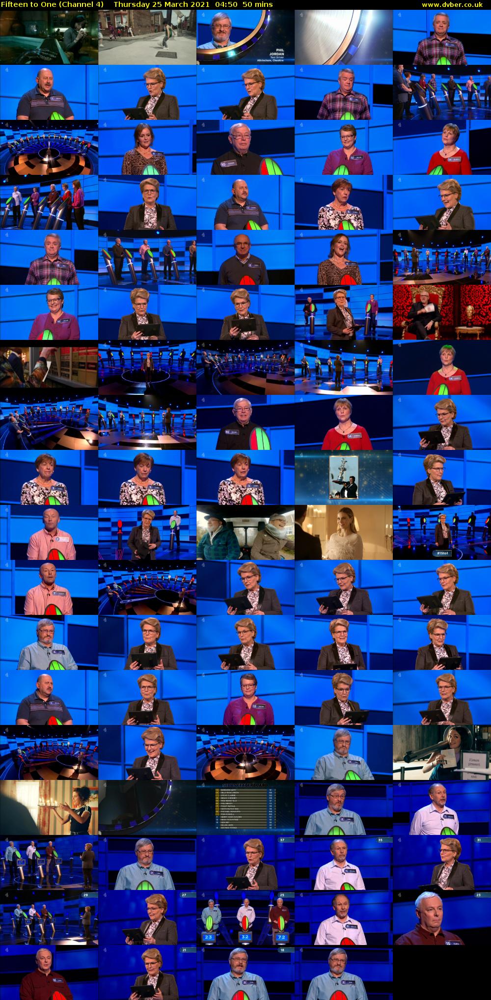 Fifteen to One (Channel 4) Thursday 25 March 2021 04:50 - 05:40