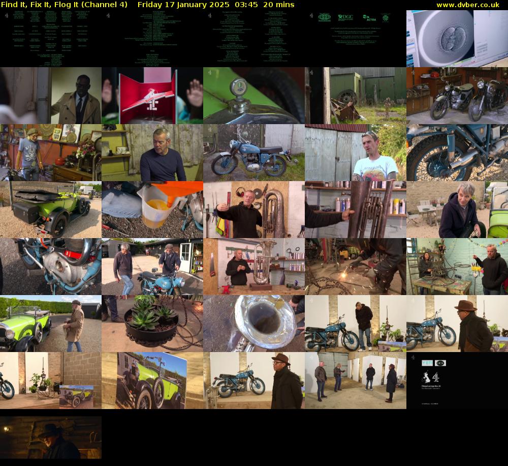 Find It, Fix It, Flog It (Channel 4) Friday 17 January 2025 03:45 - 04:05