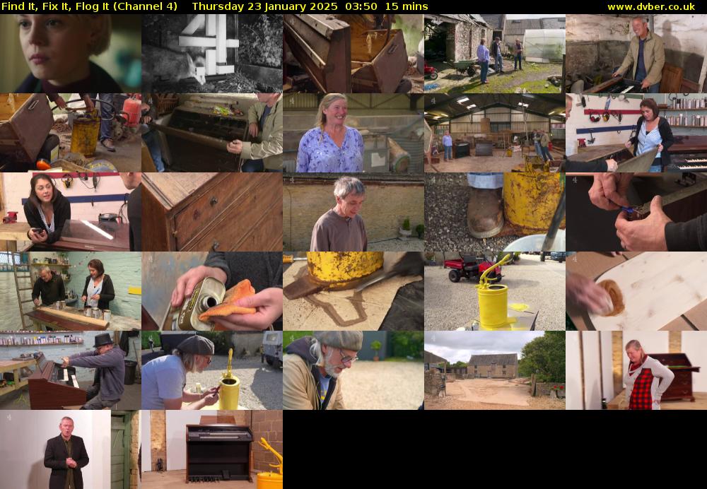 Find It, Fix It, Flog It (Channel 4) Thursday 23 January 2025 03:50 - 04:05
