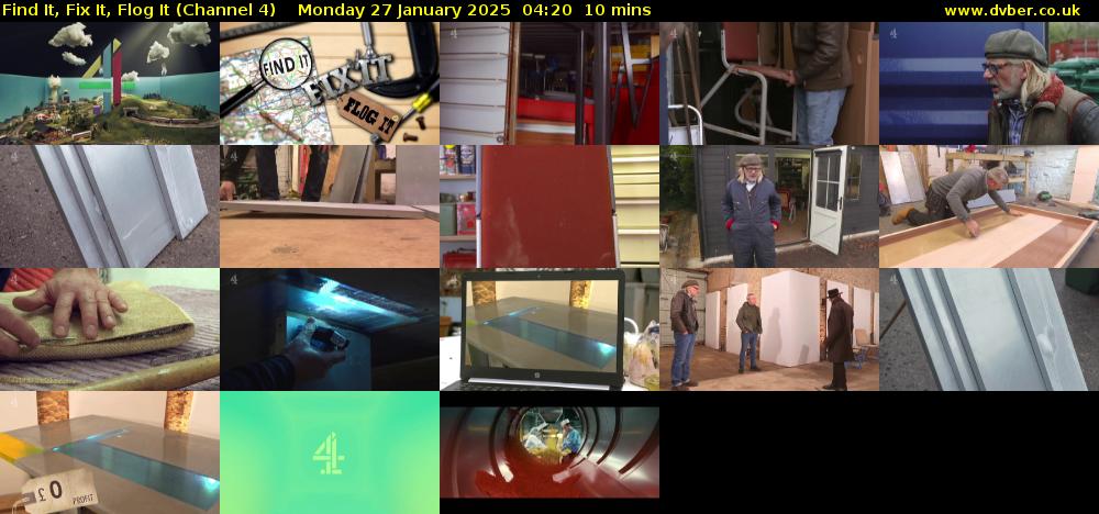 Find It, Fix It, Flog It (Channel 4) Monday 27 January 2025 04:20 - 04:30