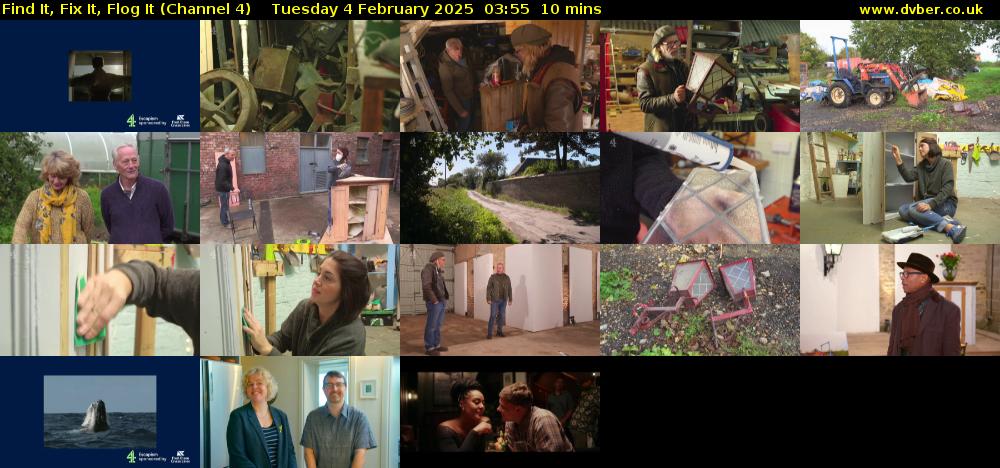Find It, Fix It, Flog It (Channel 4) Tuesday 4 February 2025 03:55 - 04:05
