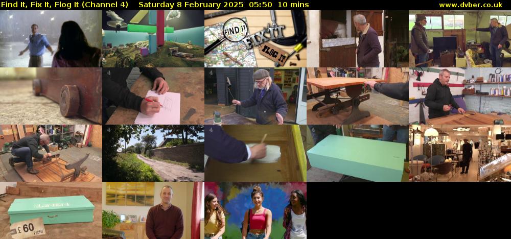 Find It, Fix It, Flog It (Channel 4) Saturday 8 February 2025 05:50 - 06:00
