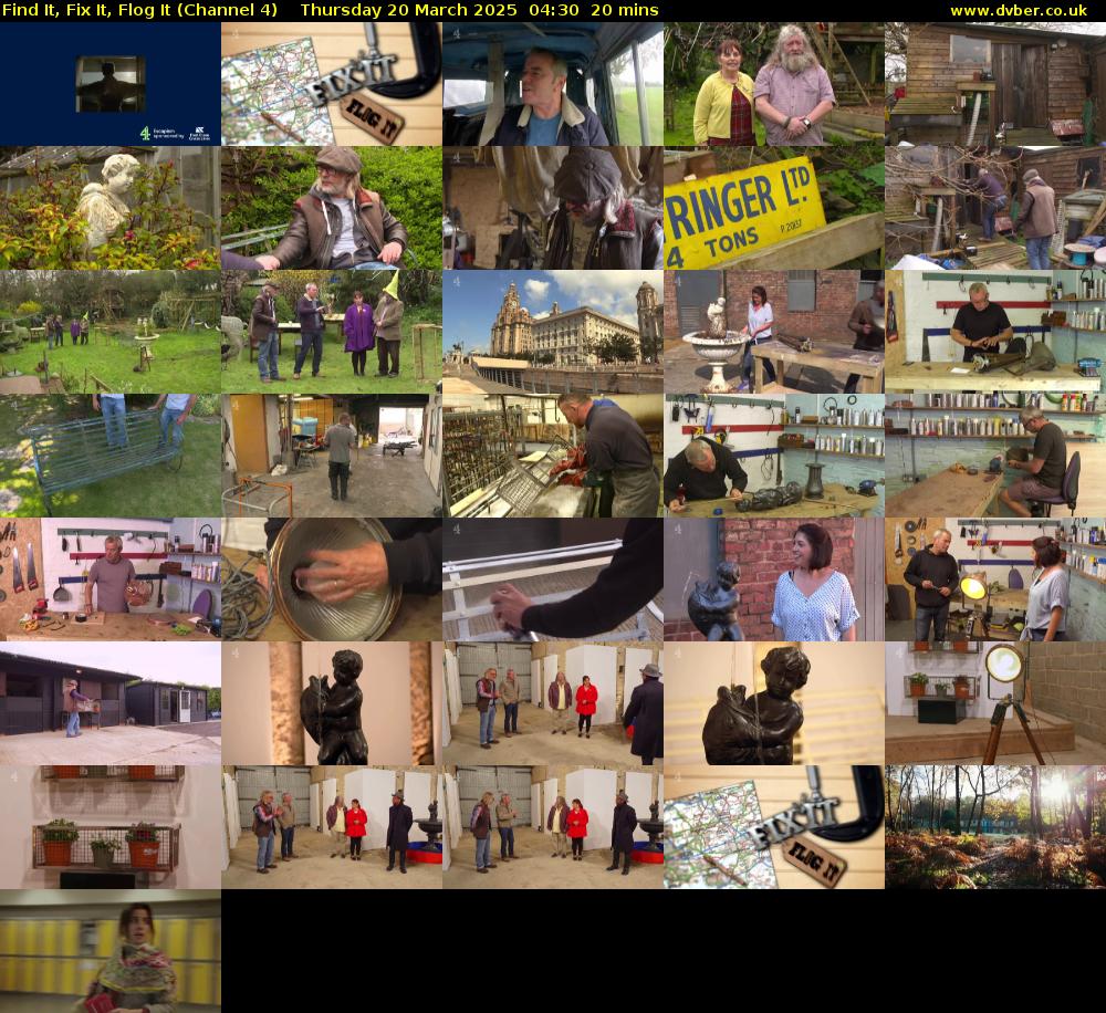 Find It, Fix It, Flog It (Channel 4) Thursday 20 March 2025 04:30 - 04:50