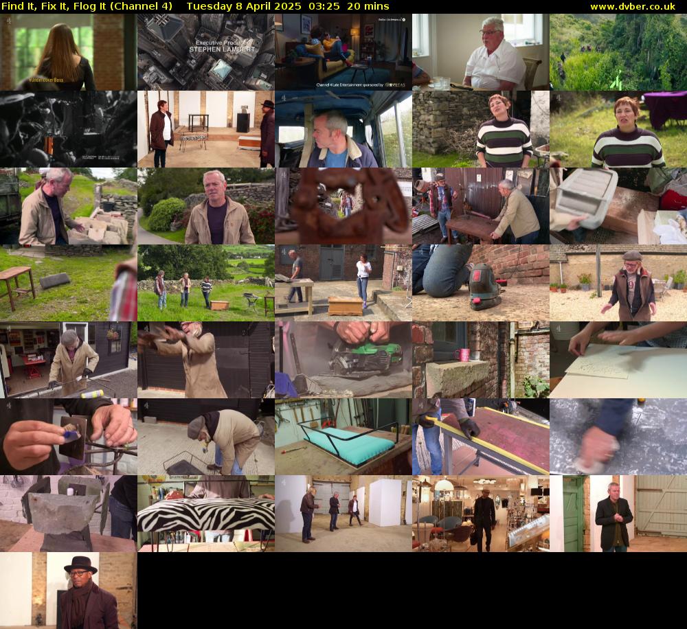 Find It, Fix It, Flog It (Channel 4) Tuesday 8 April 2025 03:25 - 03:45