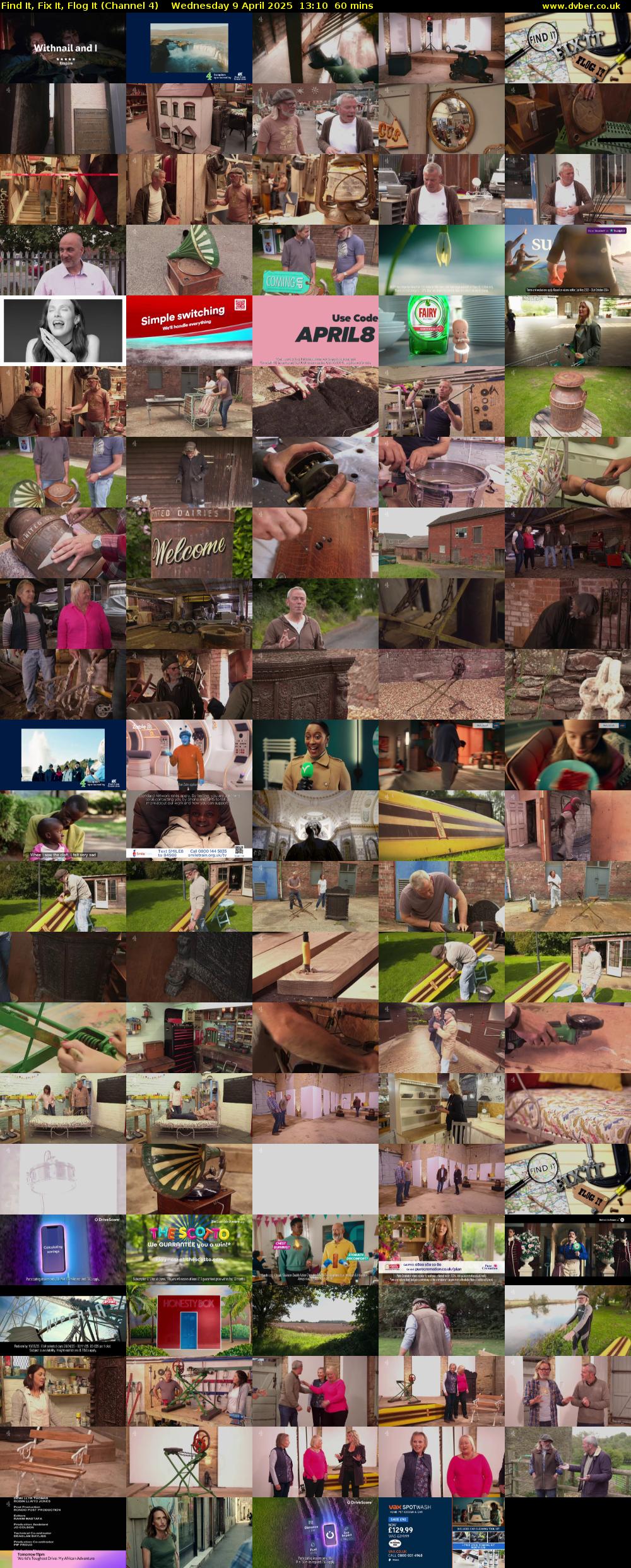 Find It, Fix It, Flog It (Channel 4) Wednesday 9 April 2025 13:10 - 14:10