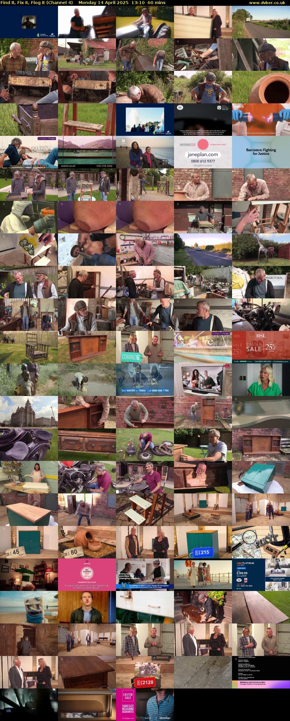 Find It, Fix It, Flog It (Channel 4) Monday 14 April 2025 13:10 - 14:10