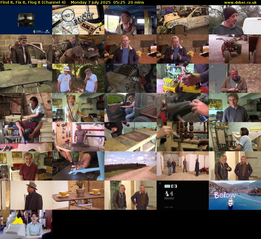 Find It, Fix It, Flog It (Channel 4) Monday 7 July 2025 05:25 - 05:45