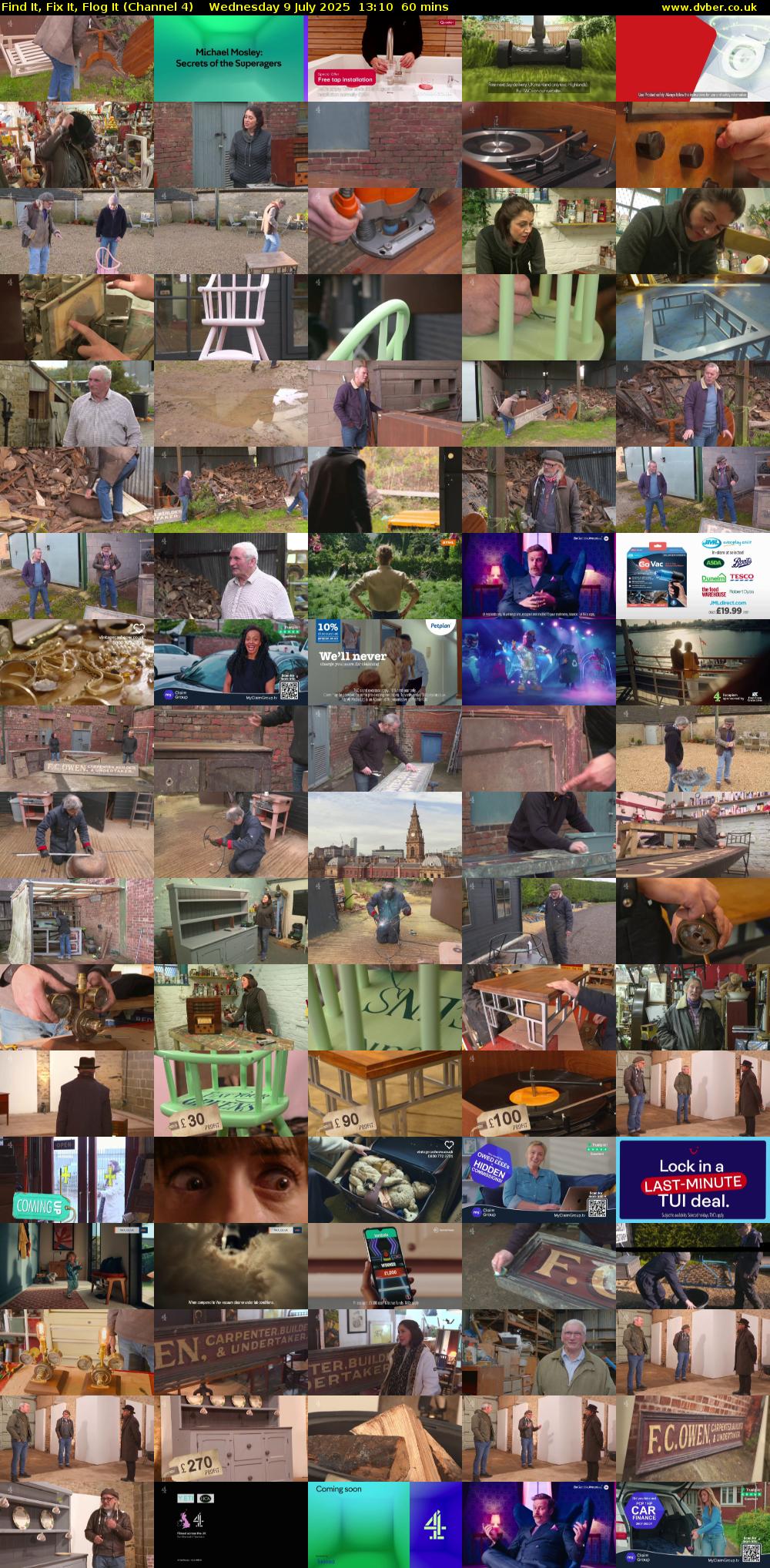 Find It, Fix It, Flog It (Channel 4) Wednesday 9 July 2025 13:10 - 14:10