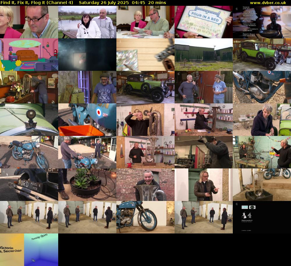 Find It, Fix It, Flog It (Channel 4) Saturday 26 July 2025 04:45 - 05:05
