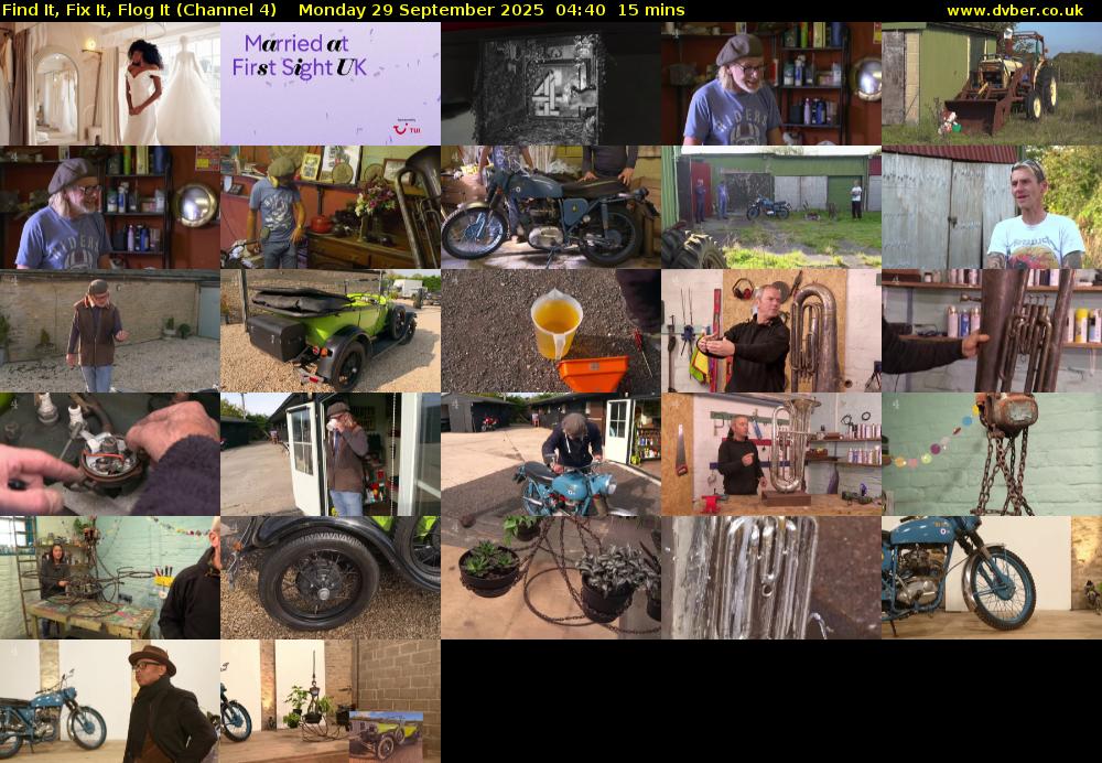 Find It, Fix It, Flog It (Channel 4) Monday 29 September 2025 04:40 - 04:55