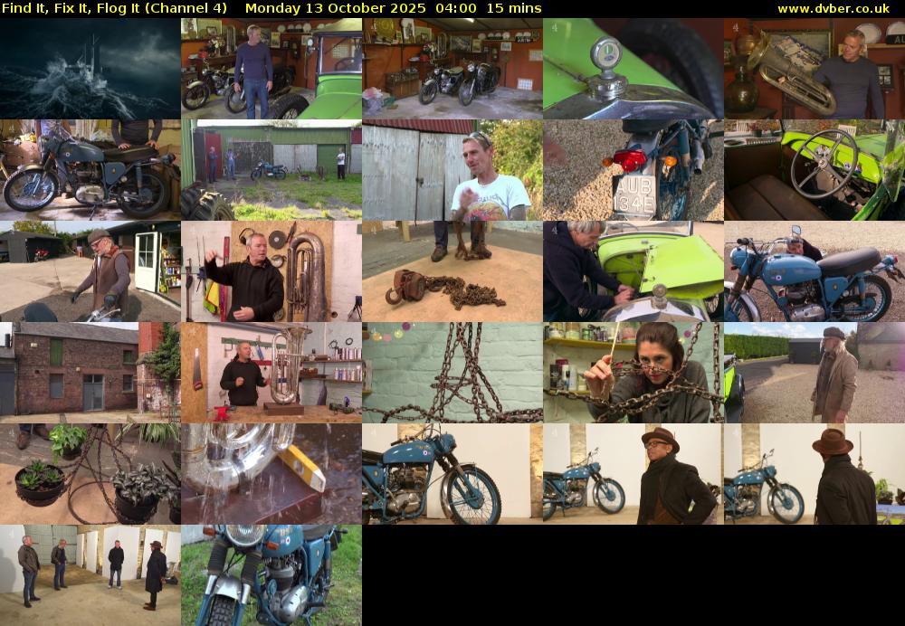 Find It, Fix It, Flog It (Channel 4) Monday 13 October 2025 04:00 - 04:15