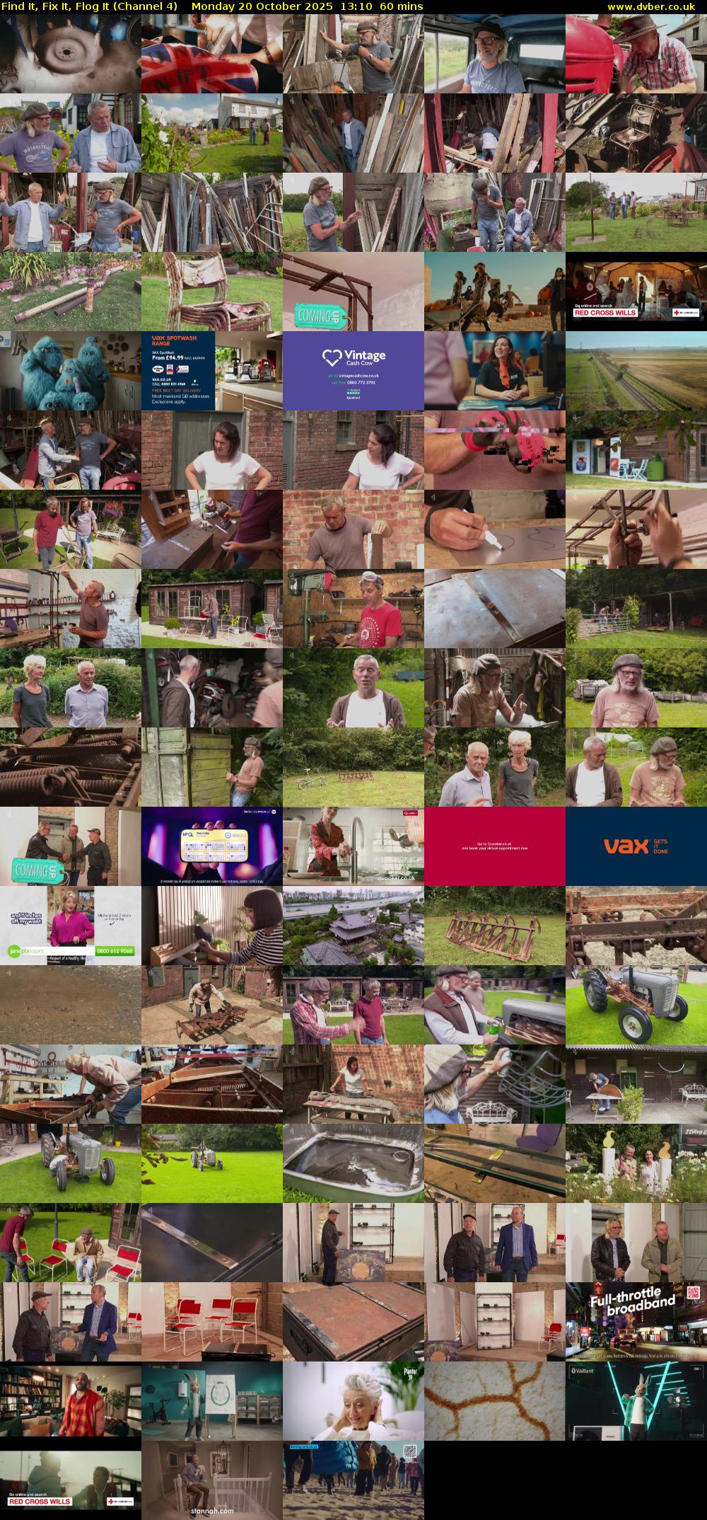 Find It, Fix It, Flog It (Channel 4) Monday 20 October 2025 13:10 - 14:10