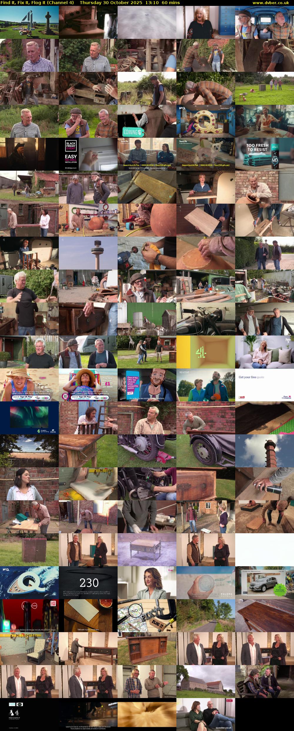 Find It, Fix It, Flog It (Channel 4) Thursday 30 October 2025 13:10 - 14:10