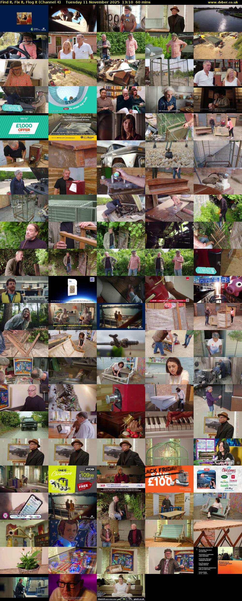 Find It, Fix It, Flog It (Channel 4) Tuesday 11 November 2025 13:10 - 14:10