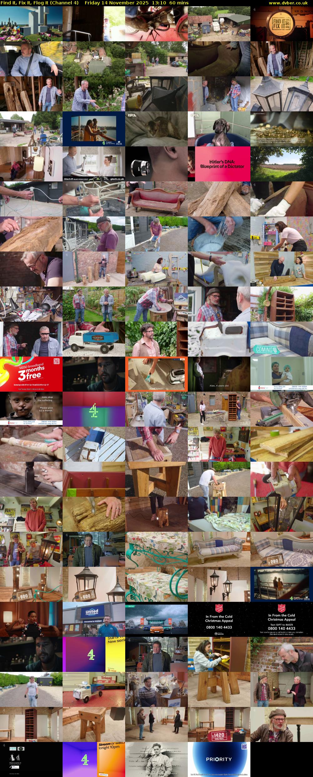 Find It, Fix It, Flog It (Channel 4) Friday 14 November 2025 13:10 - 14:10