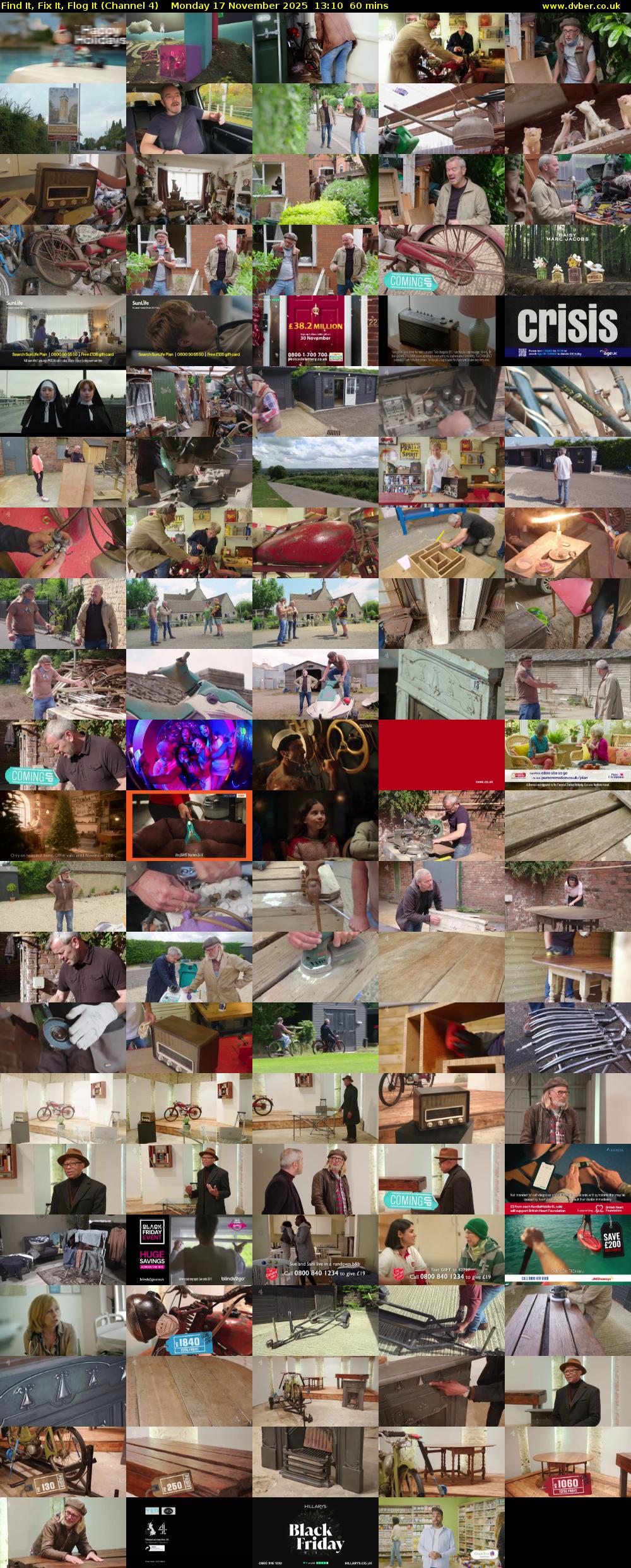Find It, Fix It, Flog It (Channel 4) Monday 17 November 2025 13:10 - 14:10