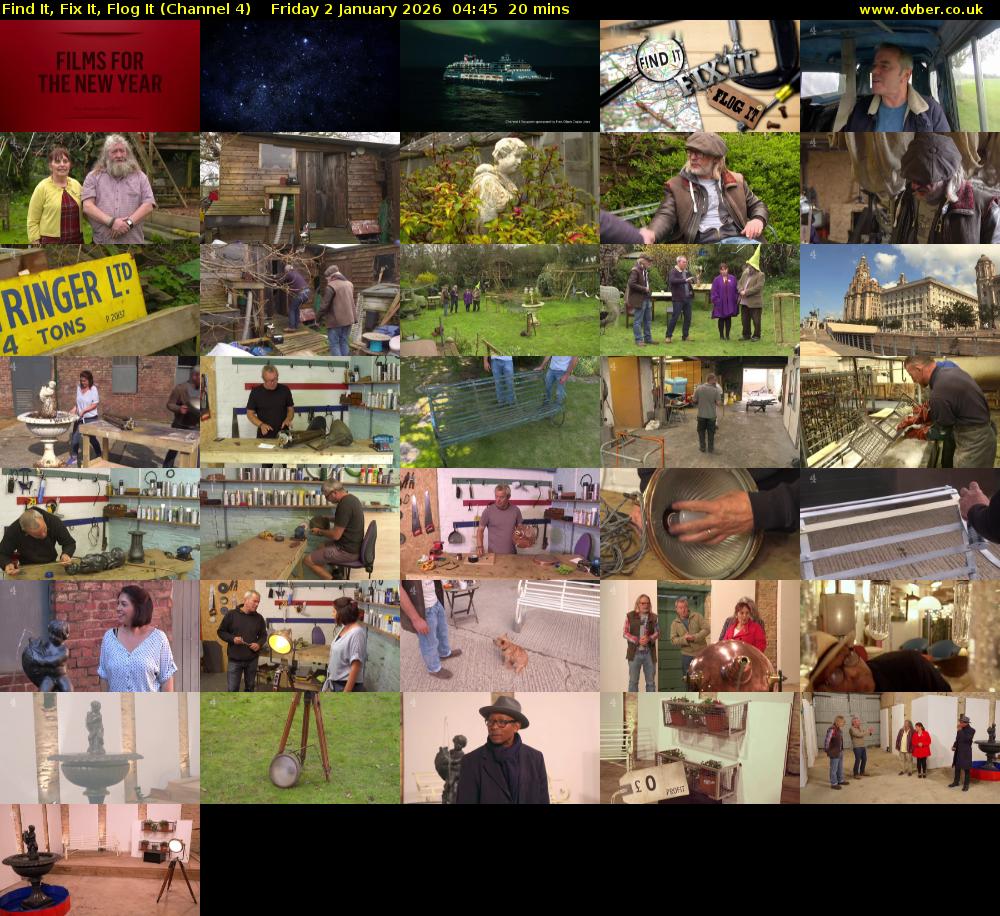 Find It, Fix It, Flog It (Channel 4) Friday 2 January 2026 04:45 - 05:05