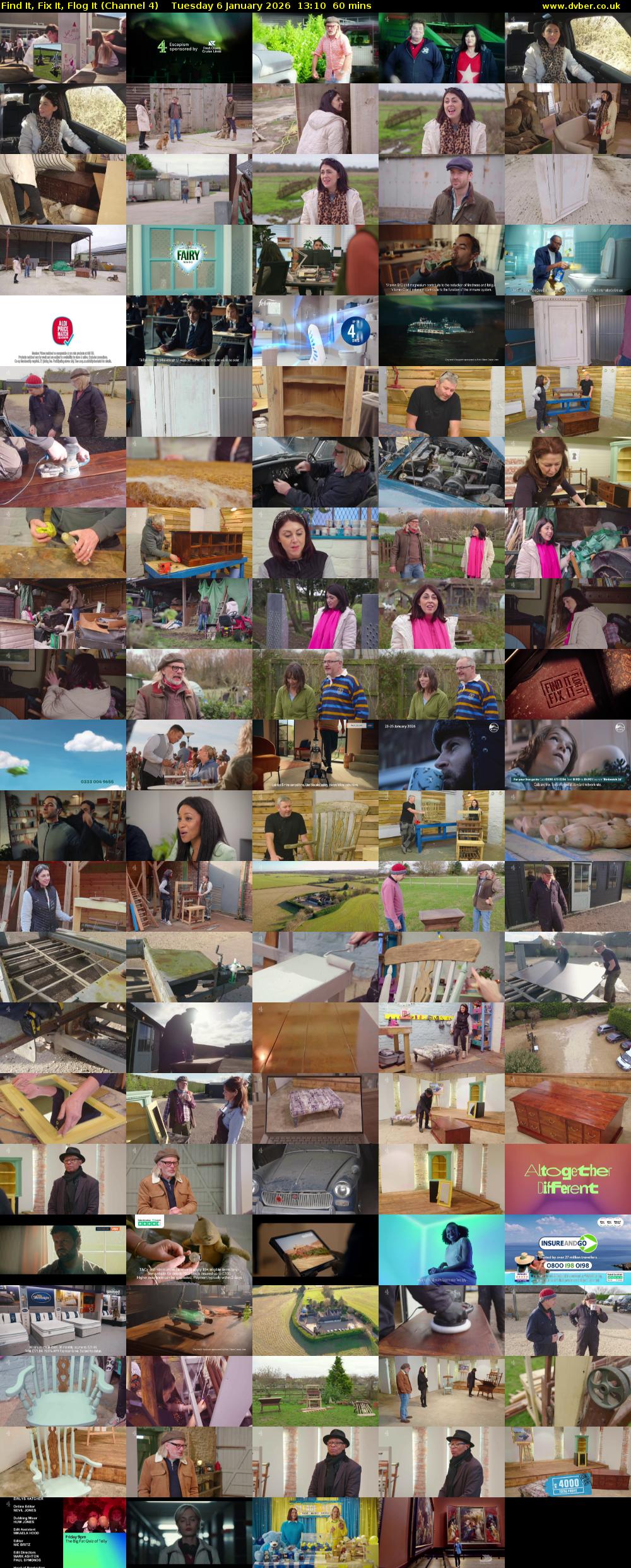 Find It, Fix It, Flog It (Channel 4) Tuesday 6 January 2026 13:10 - 14:10