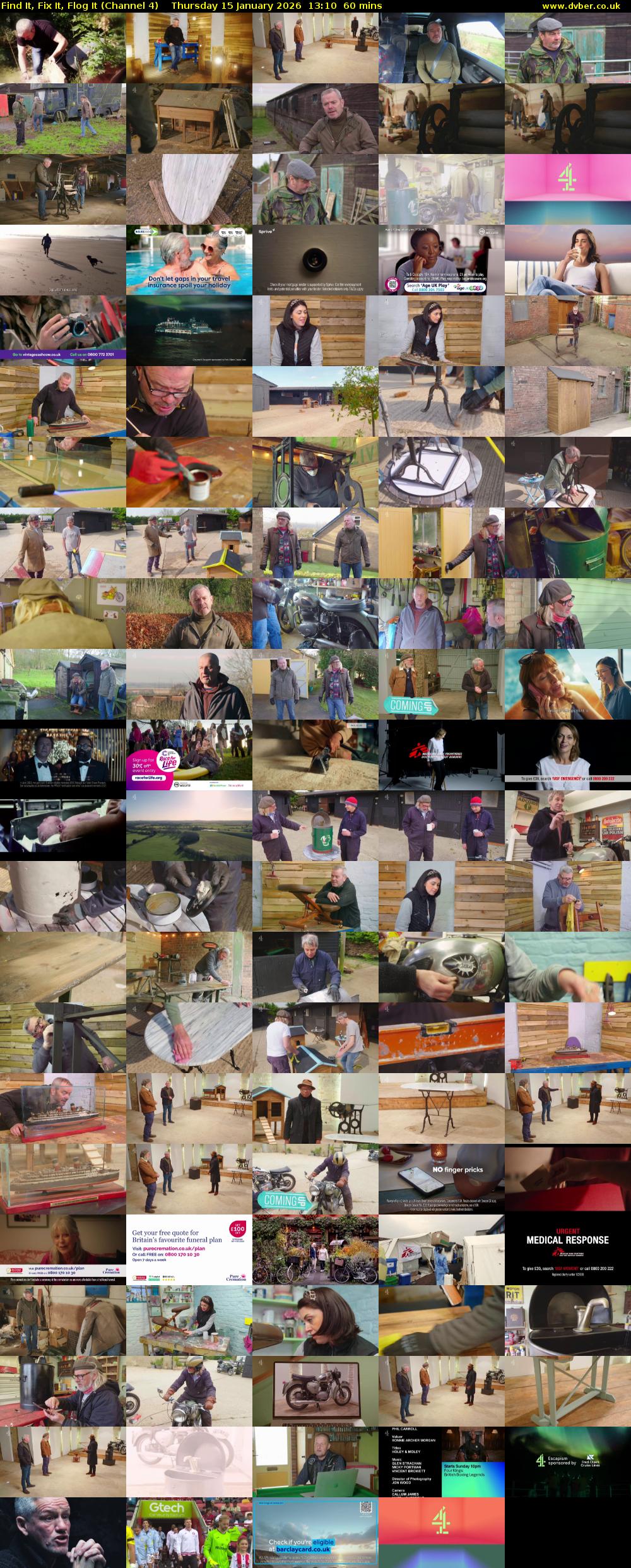 Find It, Fix It, Flog It (Channel 4) Thursday 15 January 2026 13:10 - 14:10