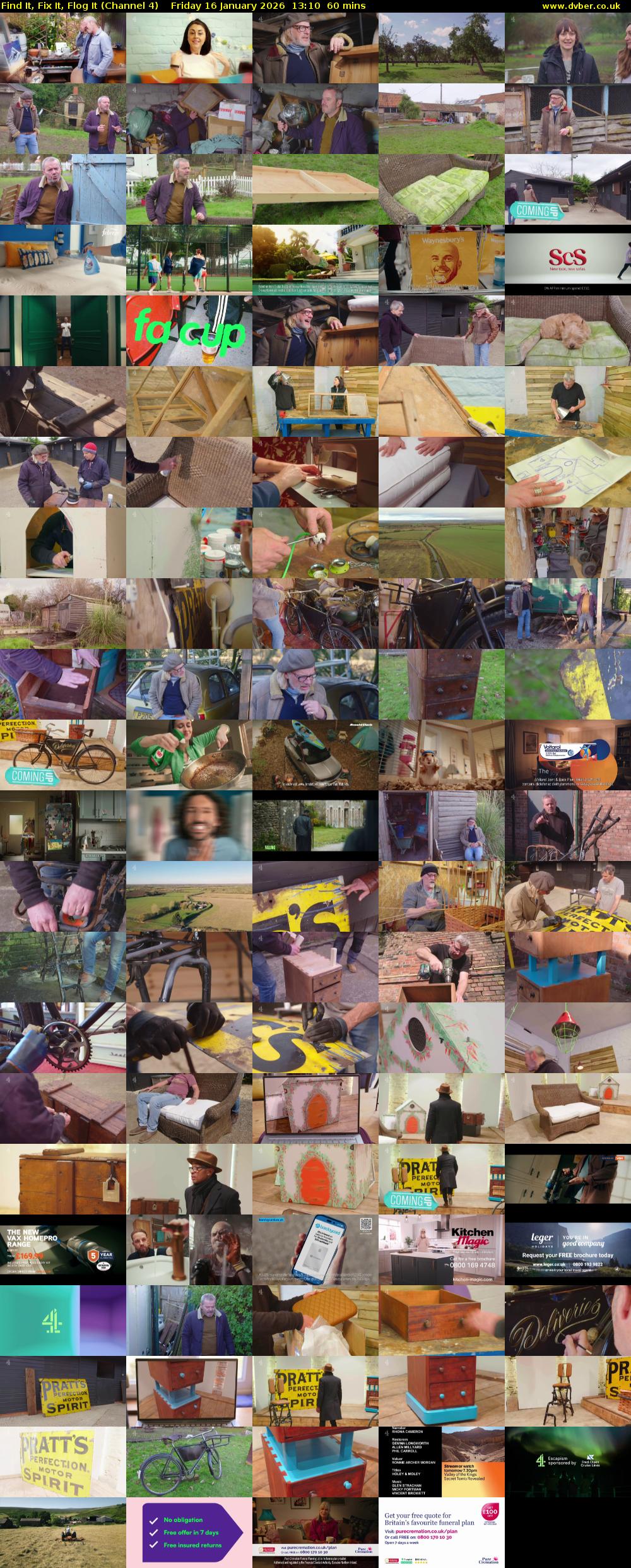 Find It, Fix It, Flog It (Channel 4) Friday 16 January 2026 13:10 - 14:10