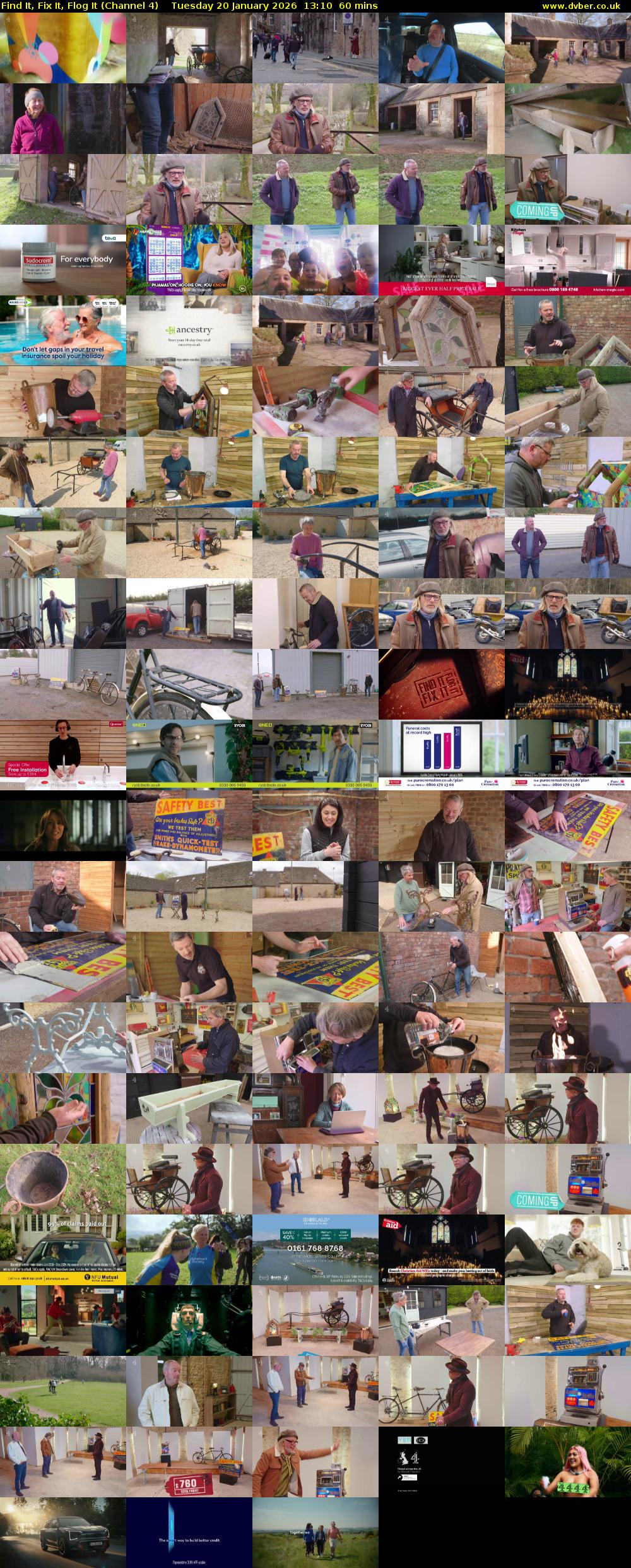 Find It, Fix It, Flog It (Channel 4) Tuesday 20 January 2026 13:10 - 14:10